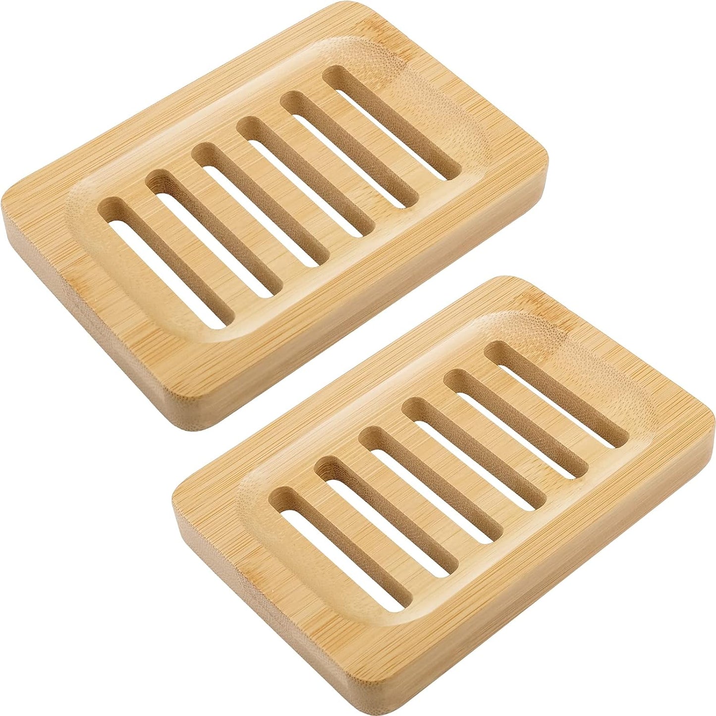 Handcrafted Wooden Soap Dish and Drainer for Bathroom and Shower Use (1 Pack)