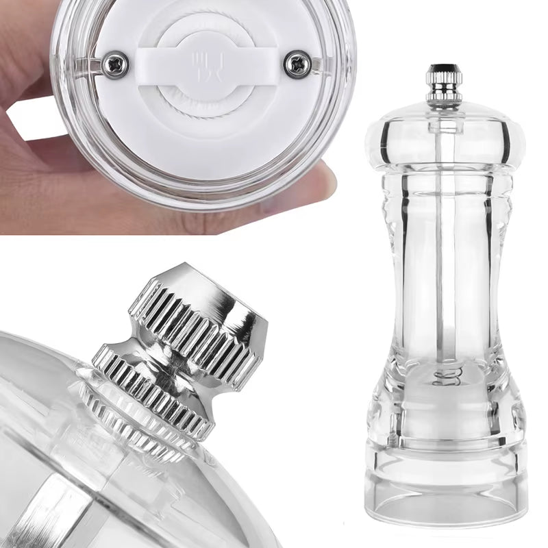 Pepper Grinder- Acrylic Salt and Pepper Shakers Adjustable Coarseness by Ceramic Rotor Kitchen Accessories