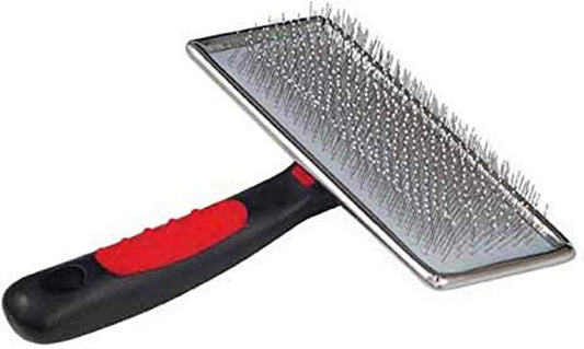 Professional Soft Flat Slicker Brush with Coated Pin Tips, Large/X-Large for Grooming Experts